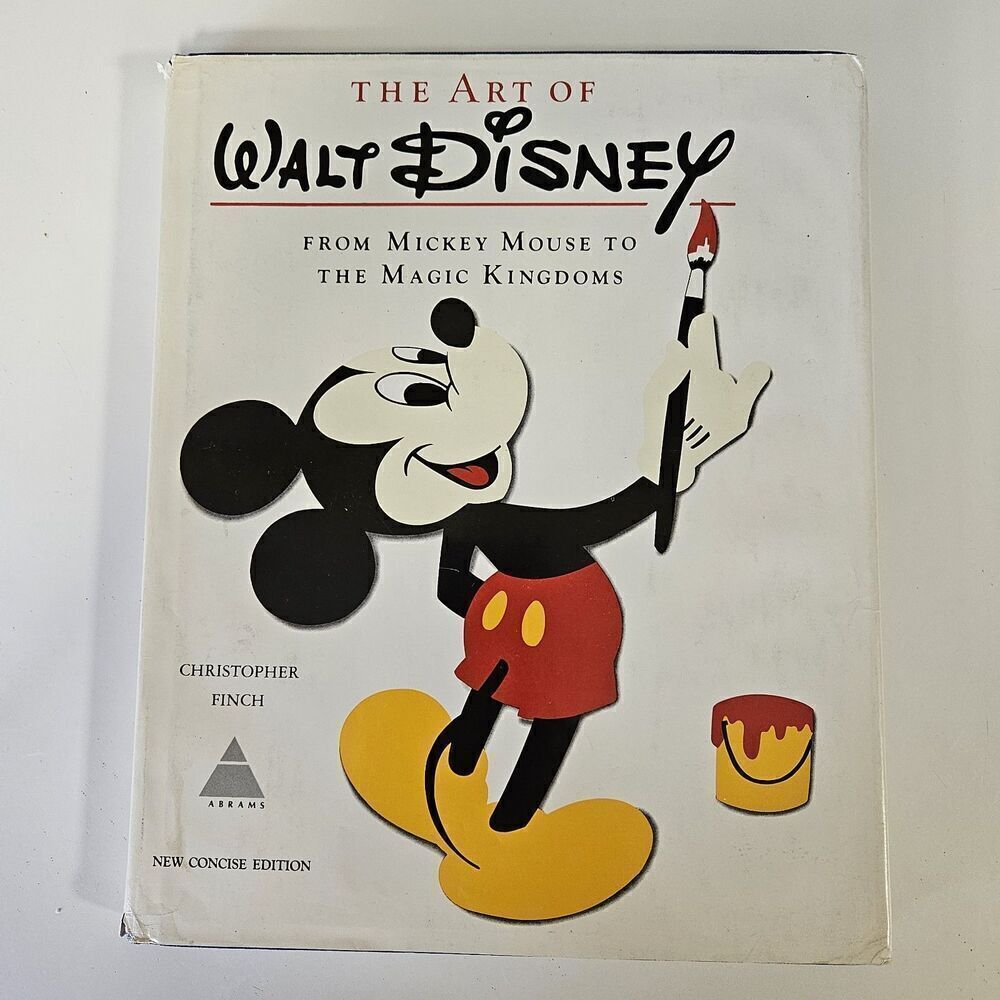 The Art of Walt Disney Mickey Mouse to Magic Kingdoms Hardcover Book 1975 Finch